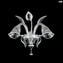 Wall Lamp Calla crystal white- Applique - Original Murano Glass