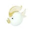 White Fish - with real gold - Original Murano Glass OMG