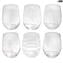 Set of 6 Drinking glasses - engraved texture- Original Murano Glass OMG