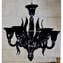 Lampadario veneziano Corvo Nero - 6 luci - Vetro di Murano