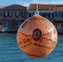 Palla di Natale - Rosso Murrina Fantasy - Vetro di Murano Originale OMG