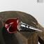 Bottle stopper Love Heart - Lamp work - Original Murano Glass OMG