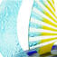 Sail Boat - Yellow - Original Murano Glass OMG