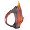 Vase Ansa Black and Amber - Original Murano Glass OMG