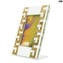 Photo Frame Corfu - White and Gold - Original Murano Glass OMG