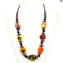 Canarie - Collana Etnica - Con perle in vetro di Murano Originale OMG