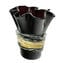 Black Rose - Vase with gold - Original Murano Glass