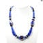 sank - Collana Etnica - Con perle in vetro di Murano Originale OMG