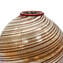 Romano - Red rim and silver leaf Vase - Original Murano Glass OMG