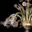 Lampadario Veneziano - Fiori rosa - Vetro di Murano
