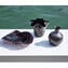 Plate Centerpiece with silver leaf - Black - Original Murano Glass OMG