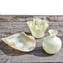 Ivory Vase with silver leaf - Original Murano Glass OMG