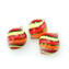 Set di 3 Palle di Natale - Canne Fantasy - Vetro di Murano originale