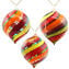 Set di 3 Palle di Natale - Canne Fantasy - Vetro di Murano originale