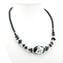 Necklace Tupis - Silver and black - Original Murano Glass OMG