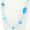 Collana Skiset - Celeste & argento - Vetro di Murano Originale OMG