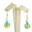 Earrings Lipo - Lightblue & gold - Original Murano Glass OMG