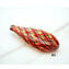 Filigree Murano glass Beads - Red black amber
