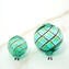 Filigree Murano glass Beads - Black green lightblue
