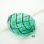 Filigree Murano glass Beads - Black green lightblue