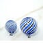 Filigree Murano glass Beads - Black blue