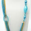 Collana Celeste & avventurina - Conterie + perle - Vetro di Murano Originale OMG