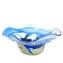 Centerpiece Sbruffi Blue & Silver - Original Murano Glass