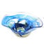 Centerpiece Sbruffi Blue & Silver - Original Murano Glass