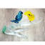 Couple of birds on branch - Glass Sculpture - Original Murano Glass OMG