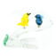 Couple of birds on branch - Glass Sculpture - Original Murano Glass OMG