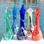 Vase Calla - Lightblue + Silver leaf - Original Murano Glass