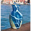 Vase Meridian - Lightblue + Silver leaf - Original Murano Glass