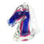 Horse head Sculpture Sommerso - Chroma Collection - Original Murano Glass 