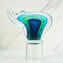 Rhino Sculpture Sommerso BG - Chroma Collection - Original Murano Glass