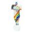 Male Body - Rods + silver leaf - Sculpture - Original Murano Glass OMG