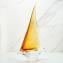 Barca a Vela - Ambra - Vetro di Murano Originale OMG