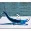 Shark Sculpture Sommerso BG - Chroma Collection - Original Murano Glass